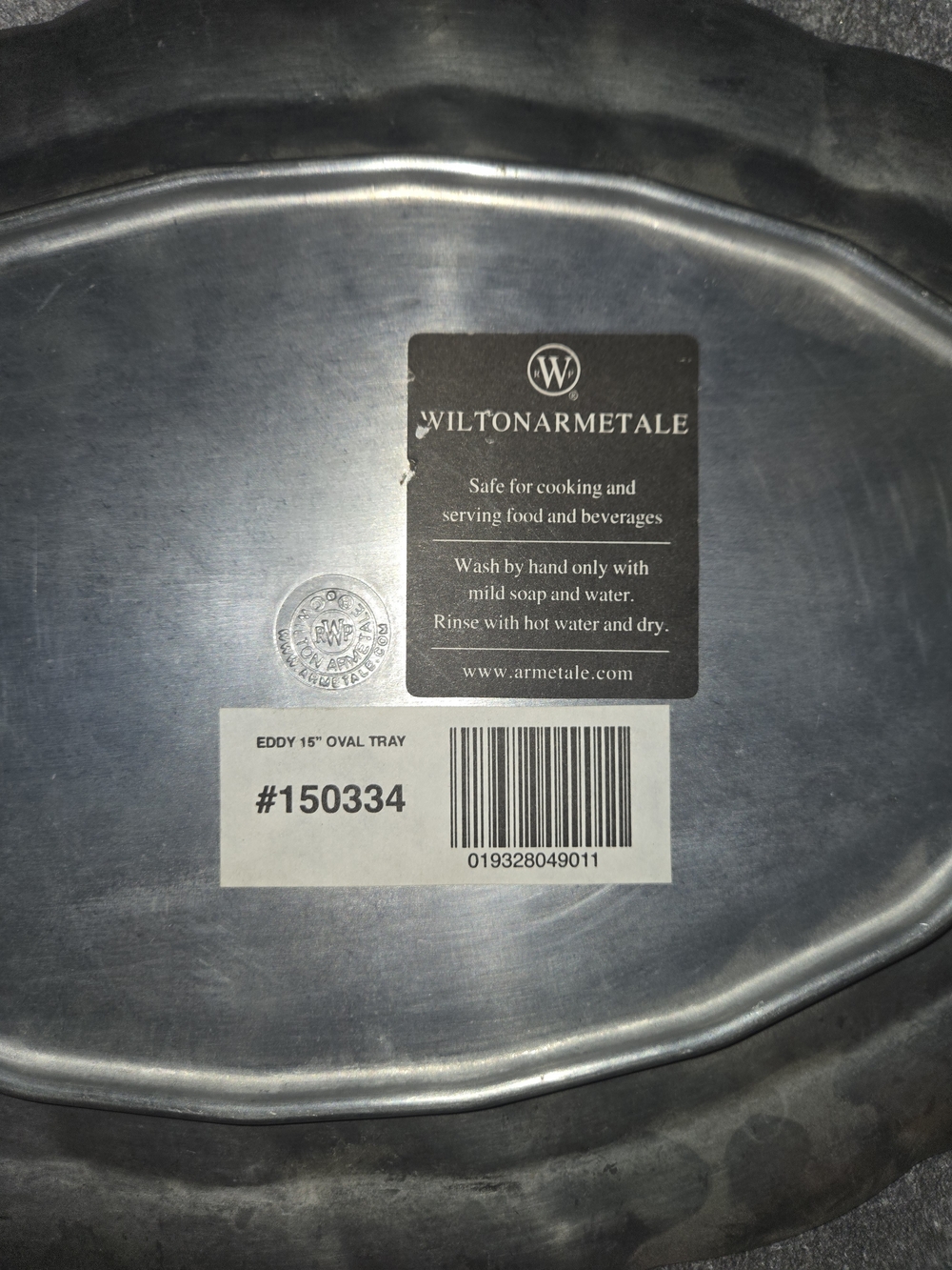Wilton Armetale 15 Inch Oval Serving Tray